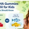 Vegan DHA gummies vs fish oil for kids comparing algae-derived DHA and traditional fish oil sources